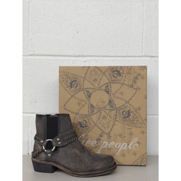 New w/ box free people Stony desert boot washed black SZ 36 5.5-6 Western - Picture 1 of 9